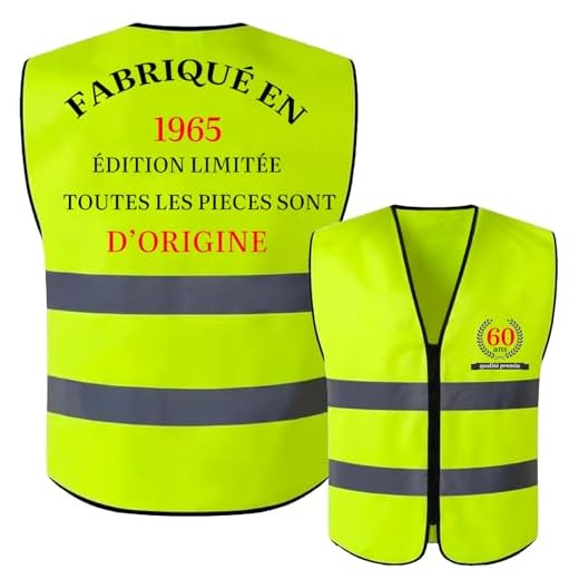 Anniversaire 60 Ans Homme Femme 1965 - Gilet & Décoration Fête - Cadeau
