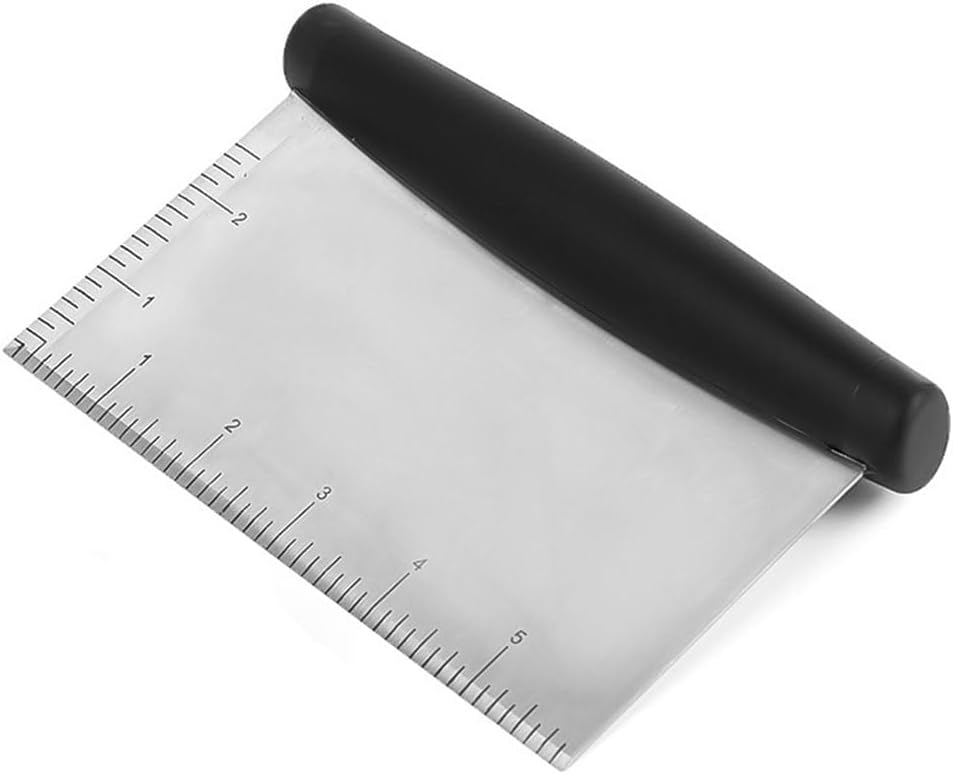 Perkin Kitchen Scraper Stainless Steel Dough Scraper Bench Scraper Pastry Cutter for Pasta Dough Bread Baking