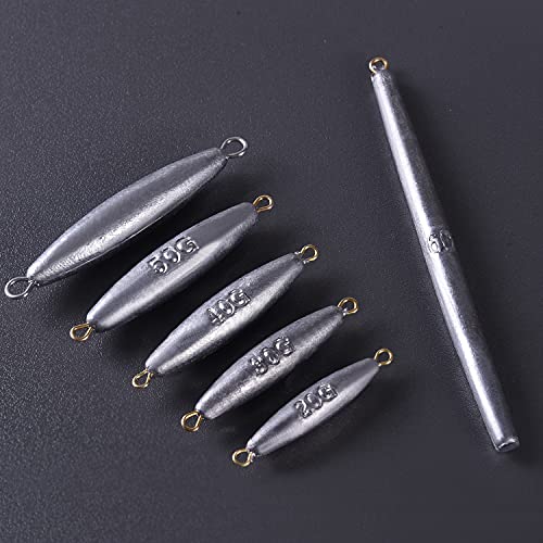 Various Sizes Of Streamlined Lead Sea Fishing Counterweights, Fishing Sinker Kits With Clips, Very Suitable For Topind Bottom Fishing, Mackerel Feathers, Cod And Bass Fishing #TOP3