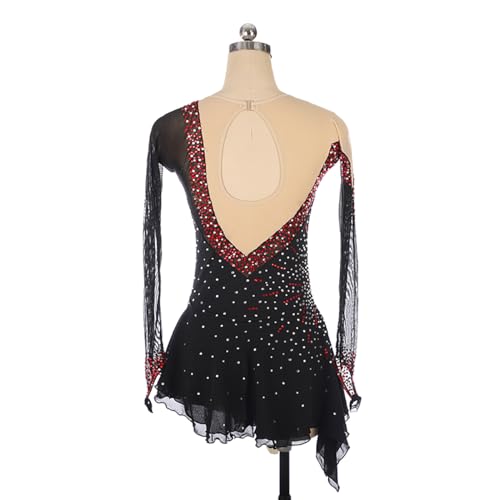 Vestidos Ocos para Meninas Patinação Artística Feminina Meninas Moda Gradiente Patinação no Gelo Fan