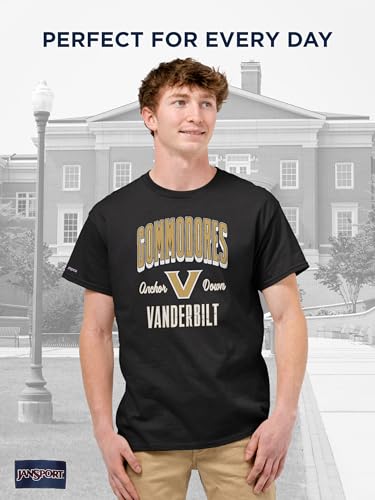 Image of JanSport NCAA Officially Licensed Campus Short Sleeve T Shirt for Men, Soft & Breathable Pre-Shrunk Cotton Crewneck T Shirt