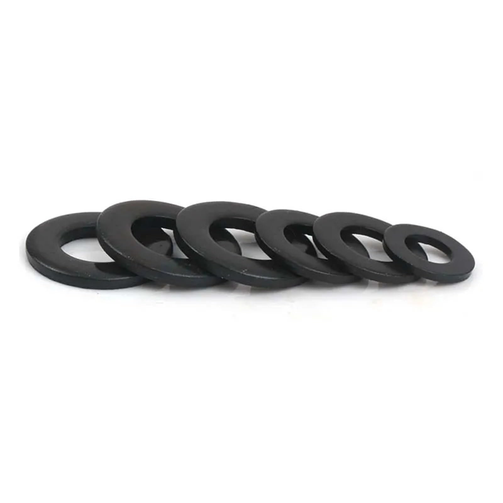 400 Stück M4-M16 schwarz plattierte flache Unterlegscheiben aus Edelstahl 304, einfache Dichtung FüR Schrauben(M14x28x2.5)