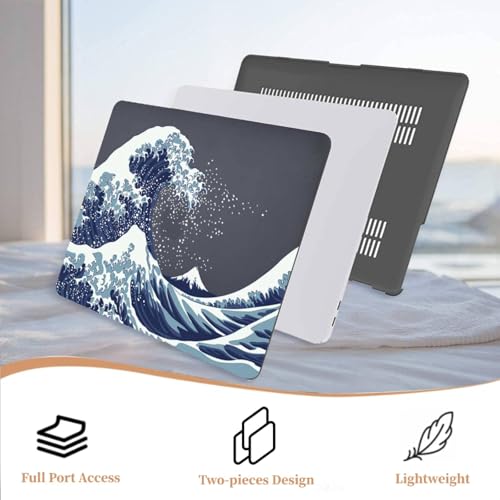 Funda MacBook Neo 13 A3404 carcasa rígida azul diseño olas 2026 5
