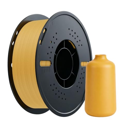Image of Kingroon Matte PLA Filament 1.75mm 3D Printer Filament Matte Filament 1kg Dimensional Accuracy + /- 0.02 mm (Matte Yellow)