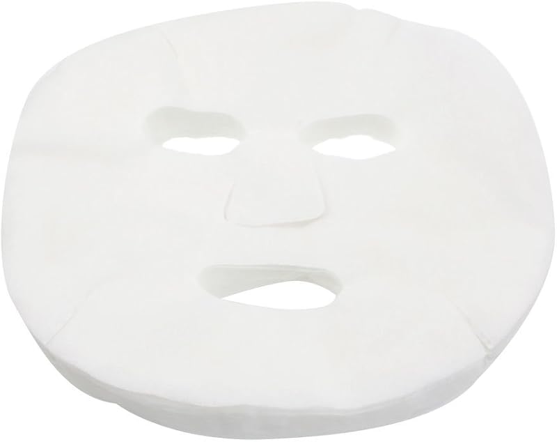 100 Pcs DIY White Color Natural Spa Skin Care Skin Fiber Paper Pre-cut Facial Paper Sheet Facial Mask