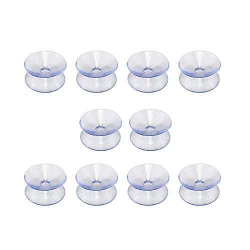 Lot de 10 Ventouses Transparentes antidérapantes Double Face, Tapis antidérapants en Verre pour Table Basse, Pieds Transparents Fixes Table, pour Maison Protection Meubles fenêtre(Size:20mm)