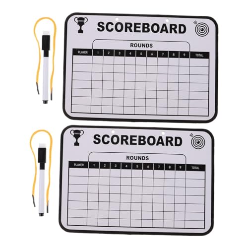 2 pcs tablero de puntuación de golf doble cara con marcadores miniatura 1