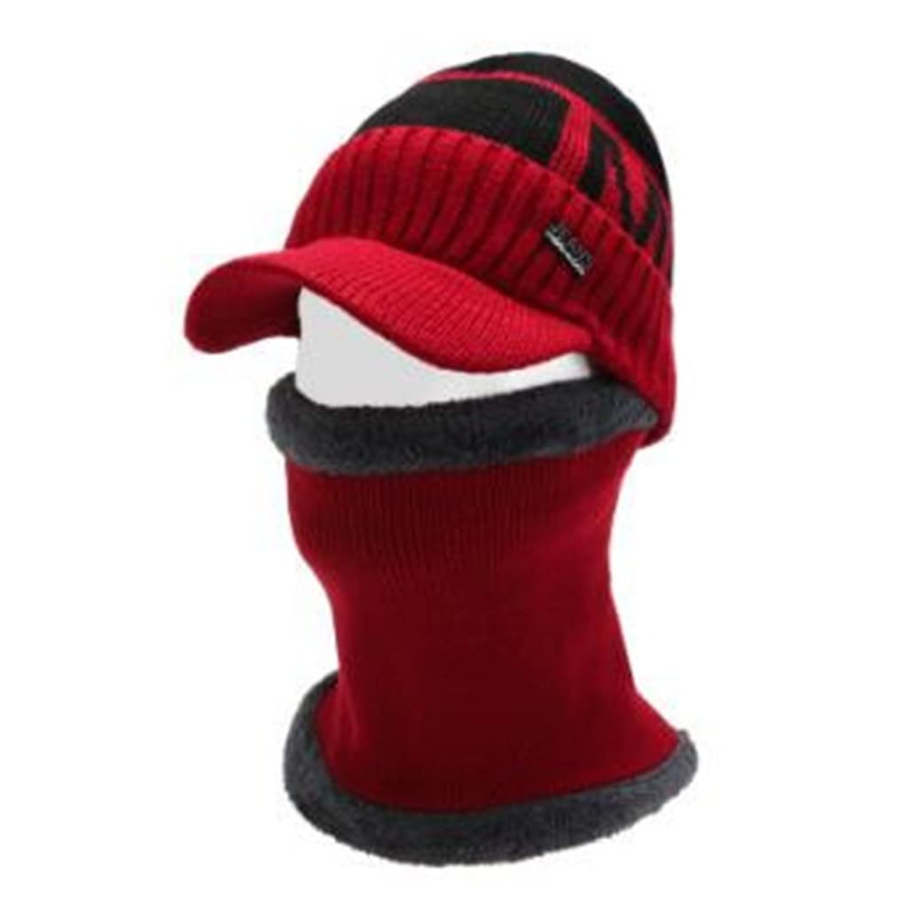 Warm Fluffy Knitted Hat Earmuffs Caps Men's Plush Thick Bomber Hats Windproof Neck Guard Men Winter Ski Cap (3 Pack)?3-Pack