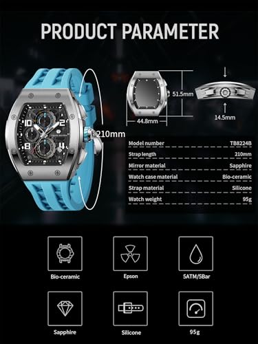 Image of TSAR BOMBA Mens Watch for Men Waterproof Men's Wrist Watches Gift for Men