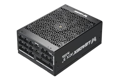 Super Flower Leadex Titanium 1700W ATX 3.1 Cybenetics Native 12V 2x6 ECO Fanless and Silent Mode Full Modular Dual Ball Bearing Fan Black SF 1700F14HT