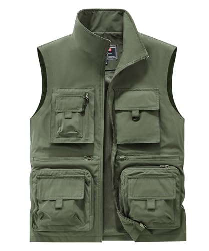 Chaleco de pesca y trabajo para hombre, chaleco deportivo casual sin mangas