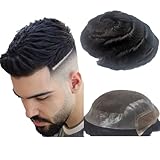 NLW Blonde hair Toupee for men light color Hair pieces for men European virgin human hair replacement system for men 10x8" blonde color human hair toupee men hair piece for white men