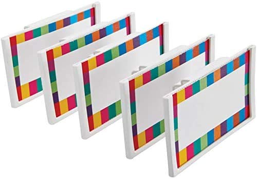 Really Good Stuff-161335 Durable Magazine, Book, Folder And File Holders – Book Holders With Universal Clip-On Labels – Bright Neon Colors (Set Of 5) #TOP3