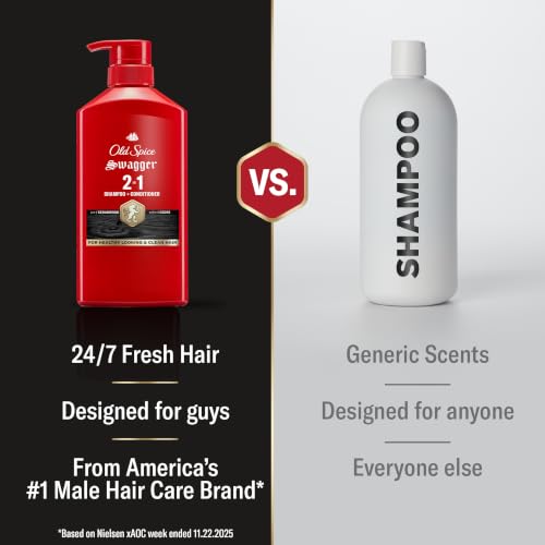 Old Spice Mens 2-in-1 Shampoo and Conditioner, Swagger, Cedarwood Lime Scent, For All Hair Types, Healthier, Fuller, Moisturized Looking Hair, Barbershop Quality, Remove Dirt & Oil, 21.9 fl oz - image 3