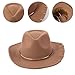 BUBEFSKD Fashion Fedoras Hat For Women With Metal Belt Panamas Magicians Cowboy Costume Roleplay Dress Up Jazzs Hat