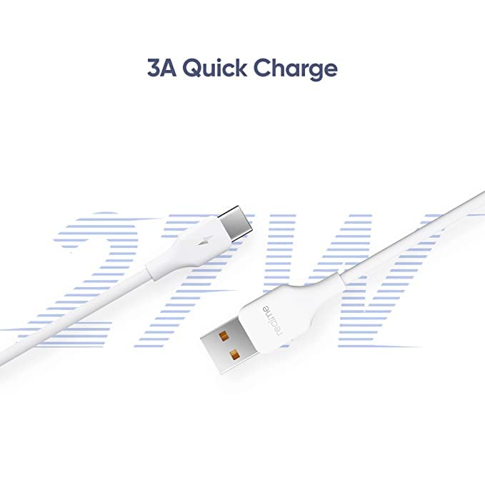 Image of Original 65W Super VOOC Charge Data Sync Fast Charging USB to Type-C Cable Compatible for Realme XT, XT 730G, X2, C12, 6 Pro,Realme Narzo 20A, 7, 7 Pro