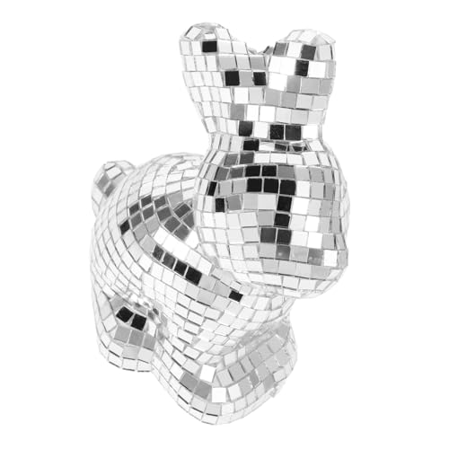 Estatua de conejo espejado única Ciieeo para decoración de fiesta temática disco, boda y eventos miniatura 1