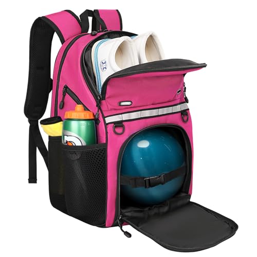 Goloni Bowling-Rucksack, Bowlingtasche mit Schuhfach bis Größe 44, Bowlingtasche mit gepolstertem Ballhalter