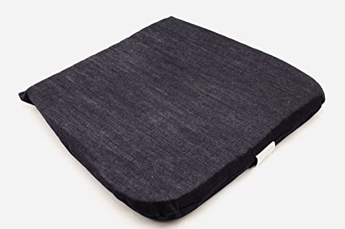 Organictextiles Organic Latex Seat Cushion With 100% Organic Cotton Cover (2” Inch Firm, Dark Cotton), Gols Certified, For Car, Office Chair, Bleachers, Pad, Wheelchair, Lower Back And Tailbone Relief #TOP1