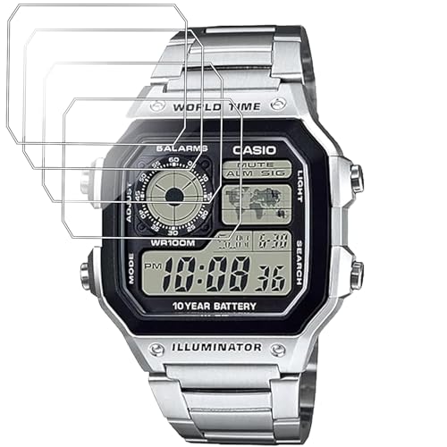 �y4������zFor CASIO AE-1200WHD-1AV �ی�t�B����3D�ȖʃJ�o�[ TPU�f�� �S�ʕی� ��ʕی�V�[�g ����0.3mm ���˒ጸ �w��ጸ ������ �����ߗ� CASIO AE-1200WHD-1AV �t�B����