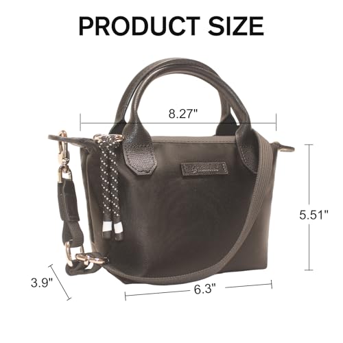 Image of Designer Mini Tote Bag for Women - Lightweight Crossbody Purse with Adjustable Dual Straps (2-Way Carry)