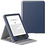 MoKo Funda para Kindle Paperwhite 11ª Generación (Modelo 2021) 6.8", PU Cuero Estuche Abatible Vertical para Kindle Paperwhite 6.8 Pulgadas Edición de Firma, Auto Sueño/Estela, Índigo