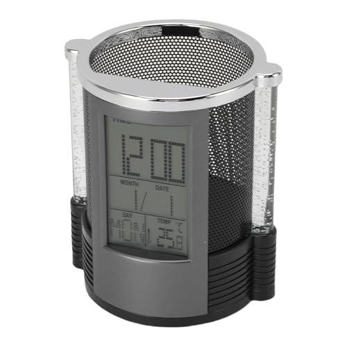 Luqeeg Electronic Clock Pen Holder