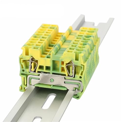 Conector de cable ST2.5-PE y borne de tierra de 2,5 mm² para riel DIN 1