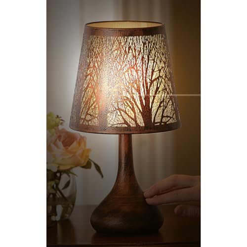 Tree Design Touch Operated Lamp - Mains Powered Modern Bronze Effect Indoor Home Decorative Light with 4 Stage Dimmer Function for Bedroom, Hallway, Living or Dining Room - H28 x 17cm Diameter Tree Design Touch Operated Lamp - Mains Powered Modern Bronze Effect Indoor Home Decorative Light with 4 Stage Dimmer Function for Bedroom, Hallway, Living or Dining Room - H28 x 17cm Diameter