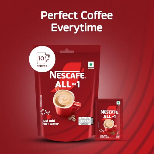 Image of Nescafe All in 1 | Instant Hot Coffee Premix - Just Add Hot Water | 160g (10 Sachets*16g) (Pack of 3)