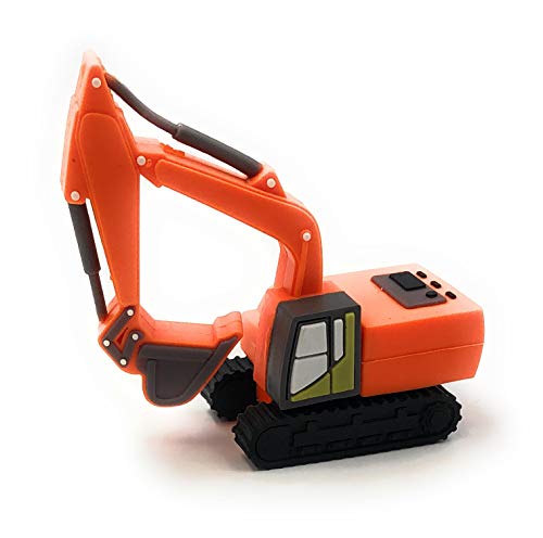 Onlineworld2013 Clé USB amusante pour pelleteuse de chantier Orange 64 GB USB 3.0