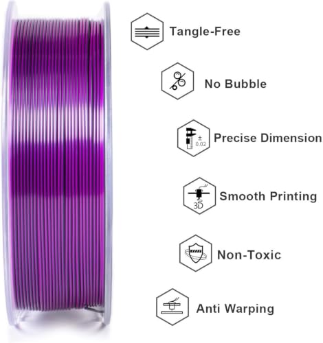 Image of Silk PLA 3D Printer Filament 1.75mm Filajoy3D 3D Printing Filament 250g Dimensional Accuracy + /- 0.03mm for Most FDM 3D Printers,Red Blue Green