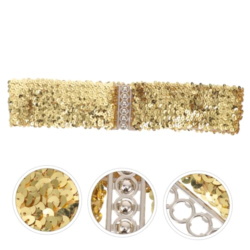 Wide Sequin Elastic Belt for Women Decorative Stretch Waistband for Dresses Party Wedding Banquet Beach Holiday Accessory Comfortable Fashion Waist Belt2