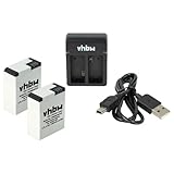 vhbw Kit de Chargement Compatible avec GoPro Hero 3 Black Edition, CHDHN 301, CHDHX 301 Action cam   2X Batteries + Chargeur Double