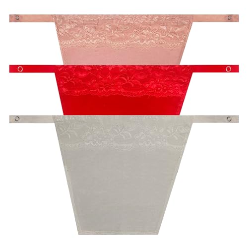 Image of Cotton Clip-on Mock Lace Camisole for Women,Deep Neck Cleavage Cover Cami Secret