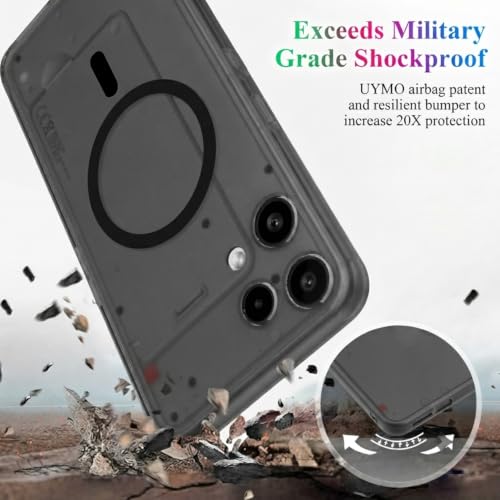 Image of DIZORO Matte Case for Nothing 3A Lite Compatible with MagSafe, Camera Lens Full Protection, Shockproof Translucent Frosted TPU Soft Phone Cover, Anti-Fingerprint (Black)