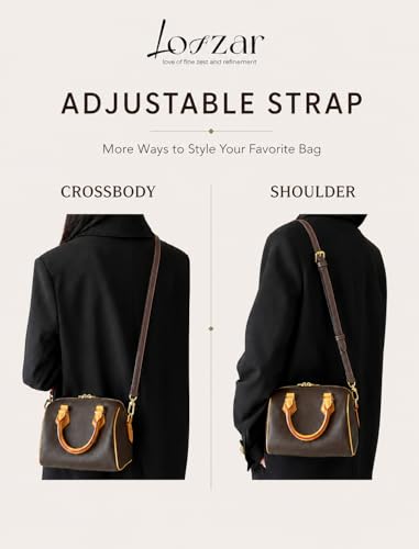 Image of Vachetta Bag Strap for LV Speedy Boulogne Noe and More, Ebene | 0.5 In Wide Adjustable Bag Strap For Shoulder Or Crossbody Carry, Daily Outings, Travel, And Bags Without Side Strap Clasps