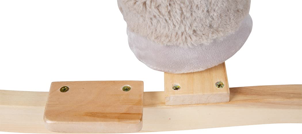 small foot Schaukeltier Esel mit Sitz, für Kinder ab 12 Monaten, aus Plüsch und Holz und mit Griffen, Art. 12210