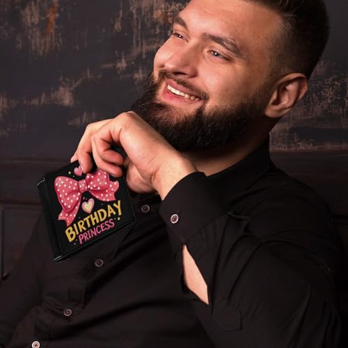 Birthday Princess Bifold Wallet PU Leather Front Pocket Slim Credit Card Holder Coin Purse for Women Men4