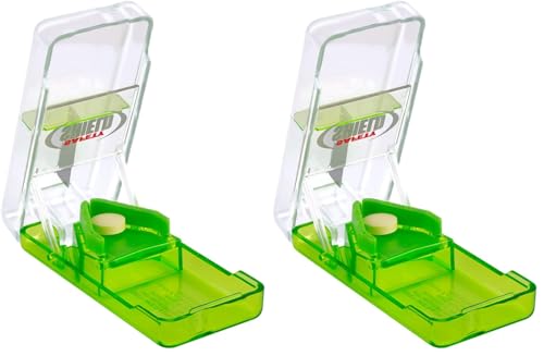 Image of EZY DOSE Ezy Dose Pill Cutter with Safety Shield │Safely Cut Pills and Vitamins │Pill Splitter, Colors May Vary (Pack of 2)