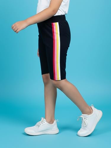 Image of KiddoPanti Girls Knee Length Cycling Shorts Pack of 2