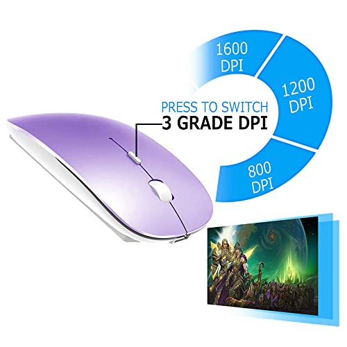Image of Bluetooth Mouse for MacBook pro /MacBook air /iPad /Laptop /iMac /pc, Wireless Mouse for MacBook pro MacBook Air /iMac /Laptop /Notebook /pc (BT /A Blue-Pink)