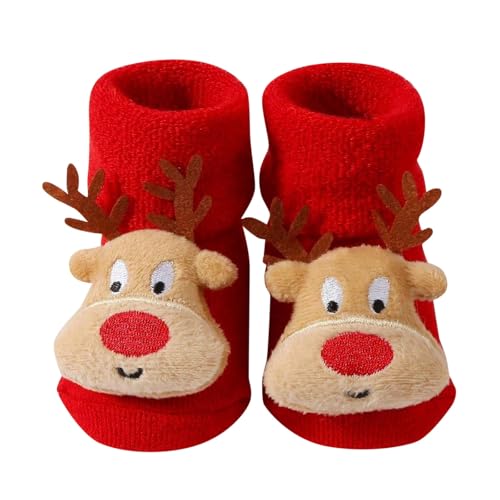 Chaussette Noel Antiderapante Bebe Noël Chaussettes Hochet Naissance Chaussette Noel Bebe Antiderapante, Jouet 0-12 Mois, Hiver Chaudes