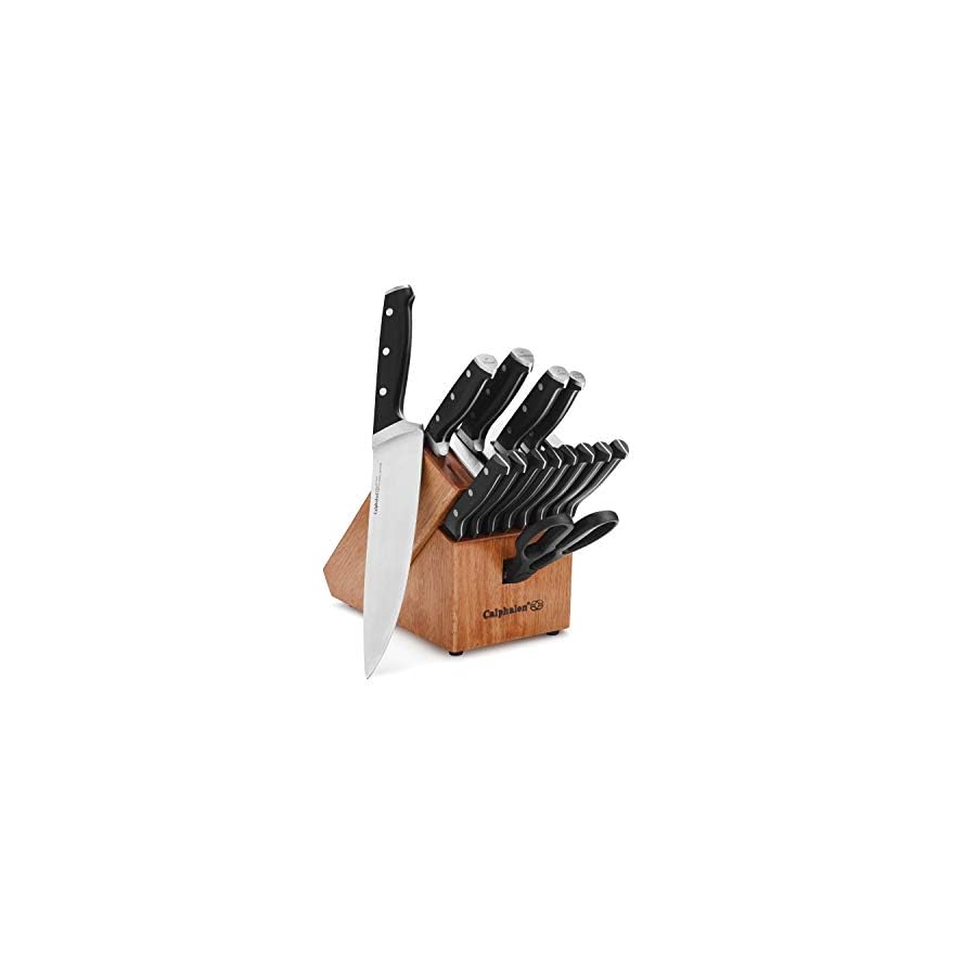 Calphalon-Classic-Self-Sharpening-15-Piece-Cutlery-Knife-Block-Set-Brown Calphalon Classic Self-Sharpening Cutlery Knife Block Set with SharpIN Technology, 15 piece