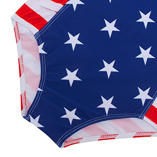 Image of RAISEVERN Baby Girls Swimsuit Ruffles Bathing Suits Cute Beach Sport Swimming Backless Summer One Piece Swimwear 2-7 Years