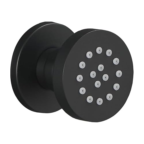 Brass Shower Body Jet Matte Black Round Massage Side Sprayer