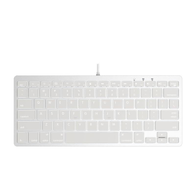 JOMAA 78 Keys Wired Backlit Silent Mini Keyboard - Multi-Function Illuminated Keyboard for Windows Mac 1500mm Cable Length