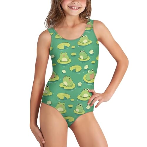 Image of Girls One-Piece Swimsuit for Swimming Lessons Beach Volleyball Pool Party Outdoor Training Quick Dry