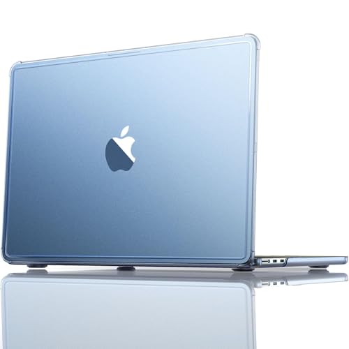 Image of EooCoo Compatible for MacBook Air 13 inch Case M5 M4 M3 M2 2026 2025-2022, Crack-resistant Corners, True-to-Device Matte Texture,Hard Shell Laptop Cover for Air 13.6 inch A3449 A3240 A3113 A2681, Sky Blue