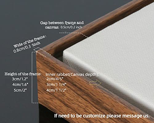 Image of GVS-ART DIY Metal Floating Frame for 20X24 inch Canvas Size Painting Art ,1.5 inch(3.8cm) Depth, Floater Frame,Mental Frame Kit, Cut to Pieces,Not Include Canvas or Mat Black Walnut Frame
